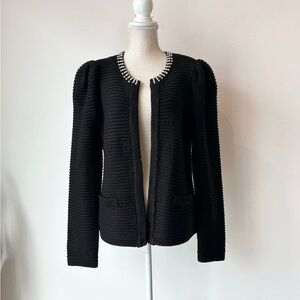 Express Black Chunky Knit Pearl Sweater